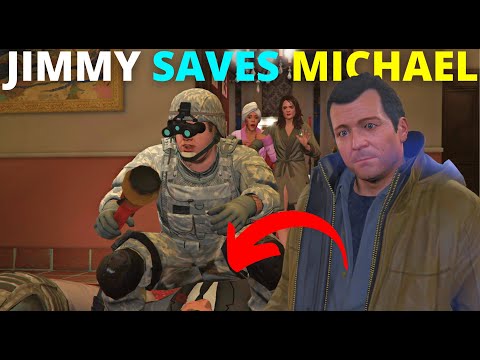 GTA 5: JIMMY SAVES MICHAEL | MERRYWEATHER ATTACKED MICHAEL'S HOUSE | MERRYWEATHER ने घर पर हमला किया