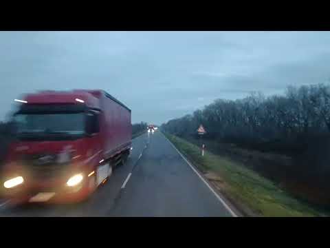 Road 4206, Bucsa, Hungary, 7:34 am, 12.01.2023 (Part1)