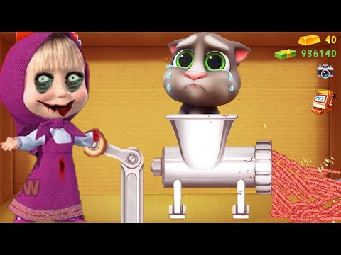 Masha vs The Buddy in Horror Meat Grinder | Kick The Buddy