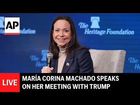 LIVE: María Corina Machado speaks on her meeting with Trump