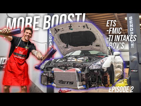 INSTALLING INSANE R35 GTR INTERCOOLER, TITANIUM INTAKES, & BOV'S | R35 GTR BUILD SERIES EP. 2