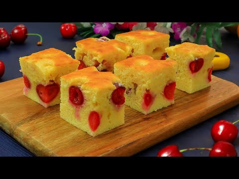 How to Make Cherry Cake Recipe 🍒 I Cook this Delicious Cake Every Day for my Family