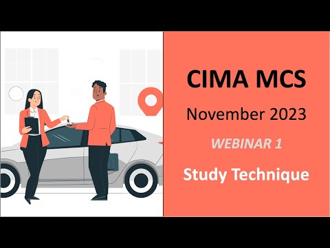 CIMA Management Case Study (MCS) Nov 2023 - Webinar 01: 07 Week Study Plan