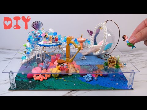 Crafting a Miniature Mermaid Dollhouse using Clay and Resin