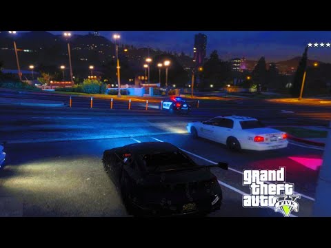 FUGA NOTURNA DA POLÍCIA DE NISSAN GT-R R35! (INSANA)-GTA V