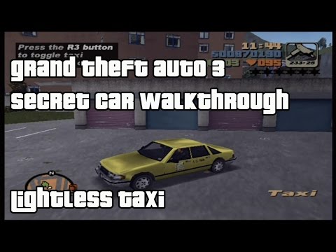 Grand Theft Auto 3 - Secret Car Walkthrough Part 14 - Lightless Taxi