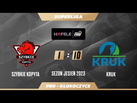 Skrót | Szybkie Kopyta - Kruk  1:10, Kłokoczyce Jesień 2023, Häfele PRO Liga 24.10.2023