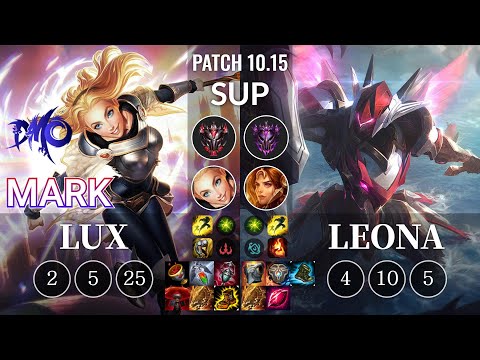 DMO Mark Lux vs Leona Sup - KR Patch 10.15