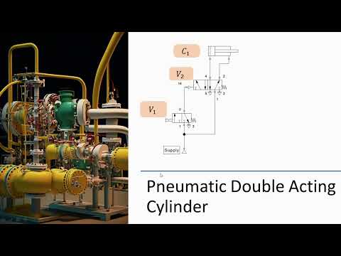 How pneumatic double acting cylinder works using 3/2 D.C.V.  & 5/2 D.C.V.