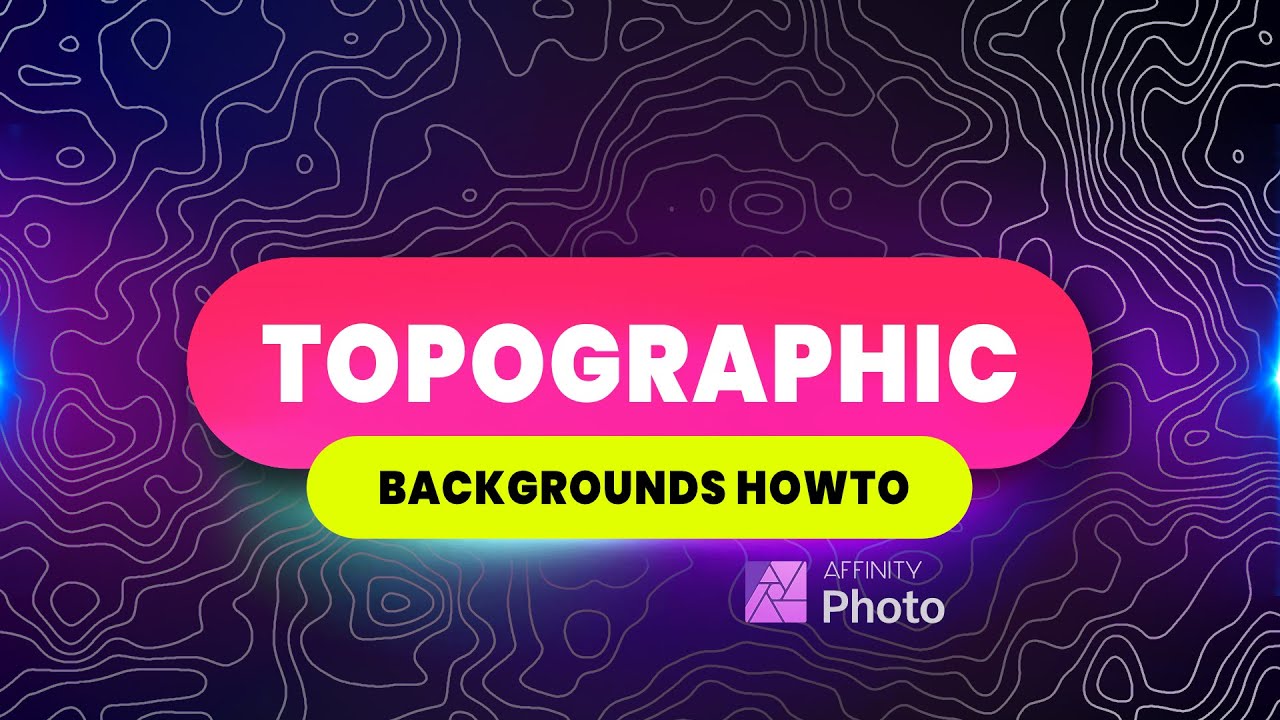 Affinity Photo | Topographic Map Contour terrain line texture background in 3 EASY steps