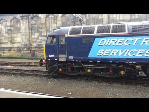 DRS 57011, 37609 and 37409 leave Carlisle