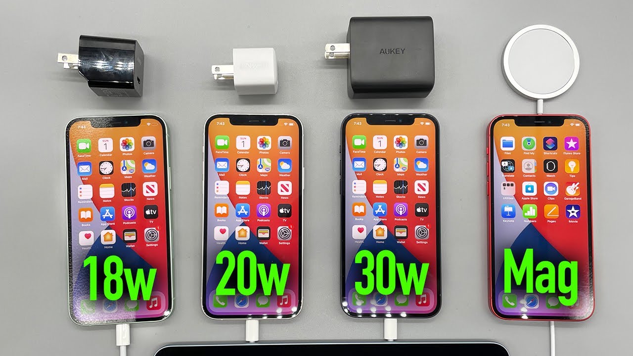 iPhone 12 Charge Test: 18w vs 20w vs 30w vs Magsafe Charger!