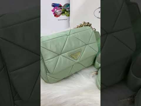 PRA DA SYSTEM NAPPA PATCHWORK FLAP BAG