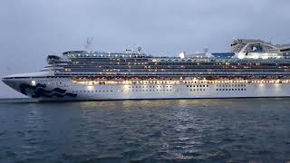 Diamond Princess, our honeymoon ship, departs Adelaide, the first cruise ship of the season.