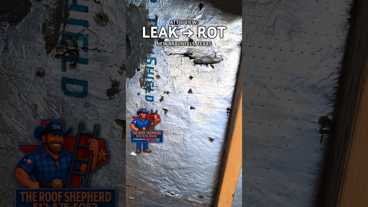Roof Leak Causing Wood Rot, New Braunfels Texas