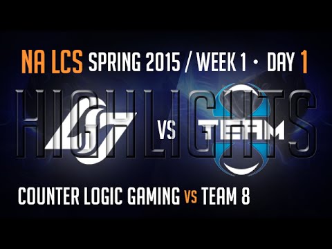 CLG vs Team 8 (Highlights) | S5 NA LCS Spring 2015 Week 1 Day 1 Game 5 | Counter Logic Gaming vs T8
