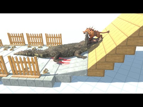 Giant Purussaurus Crocodile on the Death slide - Animal Revolt Battle Simulator