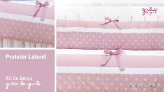 Kit Berço Nobreza Rosa Antigo | Ref: 61194