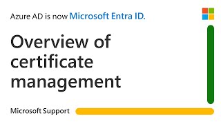 Overview of certificate management for Applications on Microsoft Entra | Microsoft