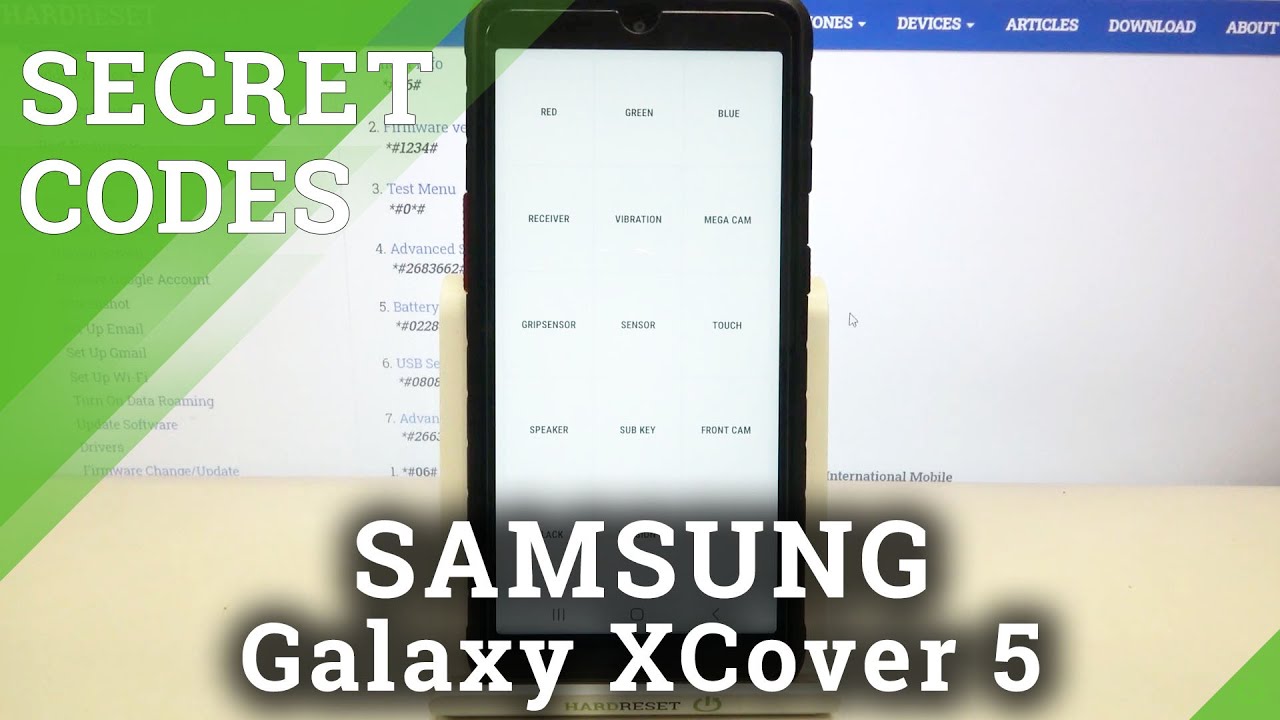 How to Use Secret Codes in SAMSUNG Galaxy XCover 5 – Open Hidden Modes / Hidden Options