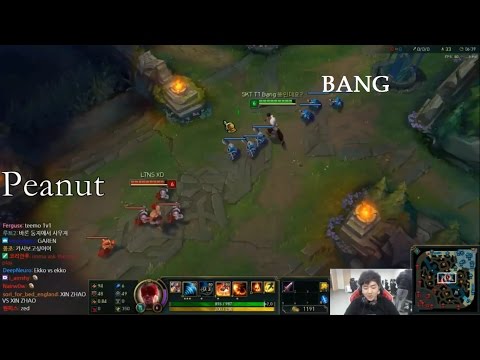 SKT stream highlights #5 - funny moments | plays by Faker . Bang . peanut . Wolf . Huni . Kkoma