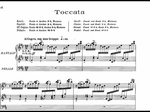 Maurice Duruflé - Toccata - Suite Op.5 (Score Video)
