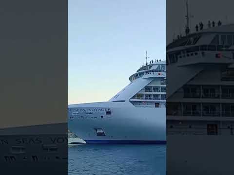 Thumbnail for #5200 TRAVEL TIME - Ferry Ride & The Sailing of Seven Seas Voyager (P2), Valletta, Malta, Europe