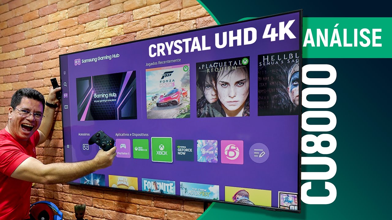 Miniatura da avaliação em vídeo de Smart TV Samsung Crystal 65 Polegadas 4K UHD CU8000