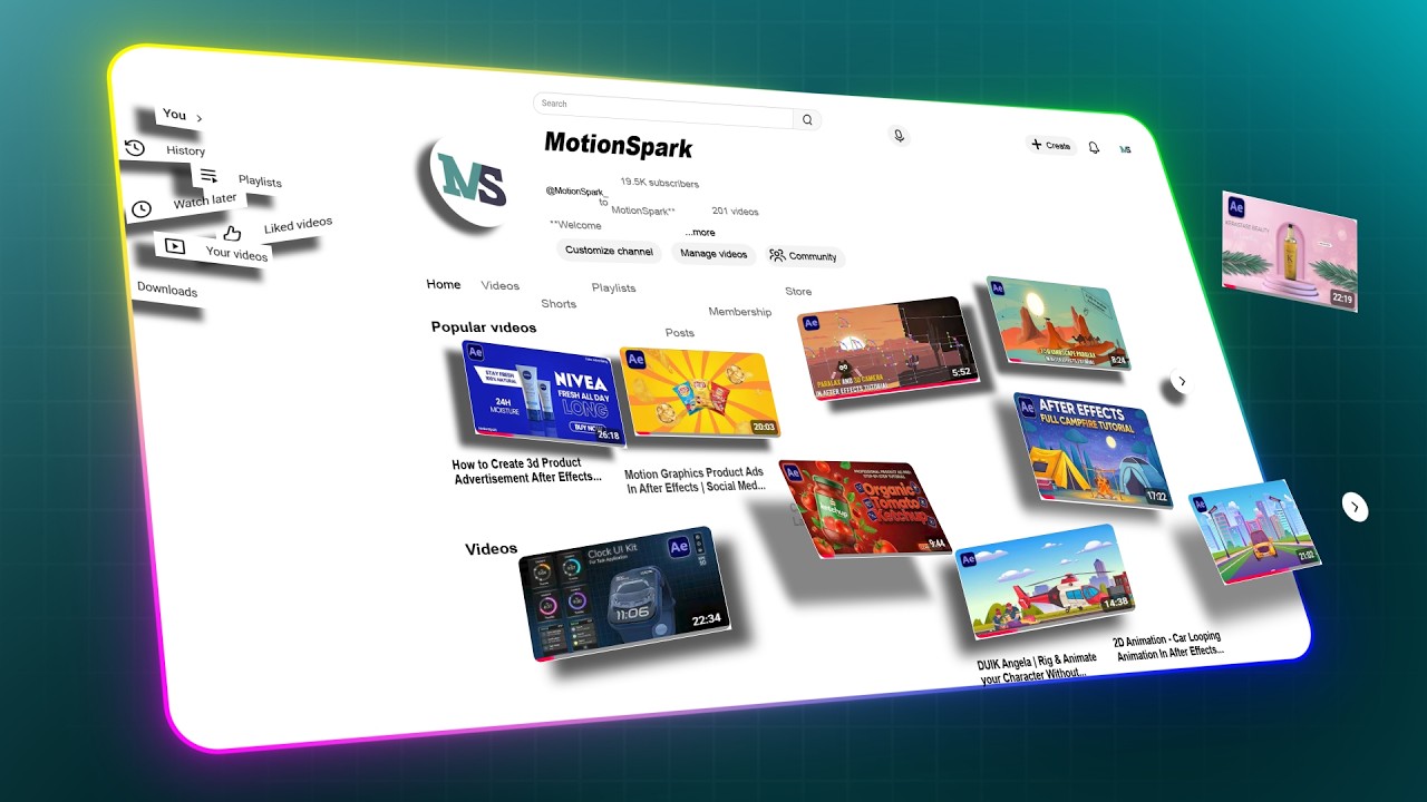 3D Floating UI Animation in After Effects | After Effects Step-by-Step Full Tutorial