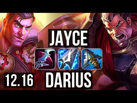 JAYCE vs DARIUS (TOP) | 8 solo kills, 1000+ games, 1.4M mastery | EUW Master | 12.16