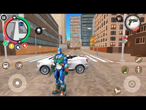 Rope Hero Vice Town Update Game | Rope Hero New Plan Army Base Fight Robot | Android New Gameplay