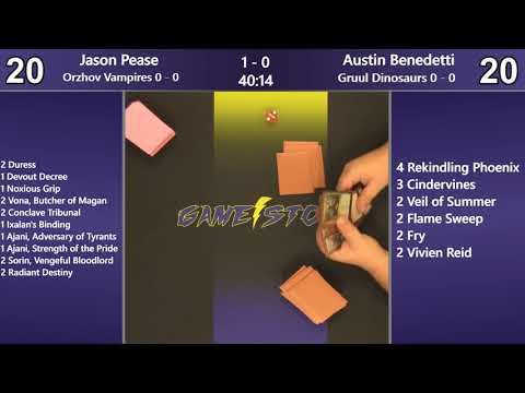 Jason Pease (Orzhov Vampires) vs Austin Benedetti (Gruul Dinosaurs) - Friday Night Standard 7/12/19