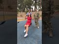 Pregnant wife turns around and sees her military husband for the first time in 8 months!❤️ #shorts