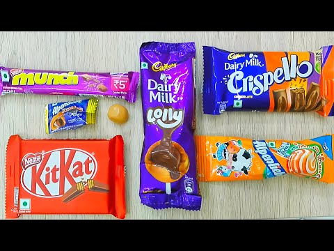 Satisfying Video | Cadbury Lolly Candy | Sweets Lollipop | Munch Chocolate Alpenliebe Kitkat 17
