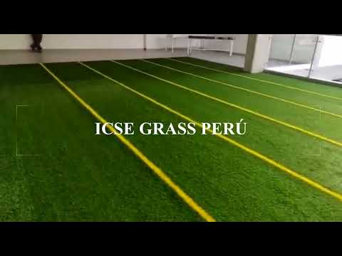 Instalación de Grass de 25mm con Grass de Color para Gimnasio