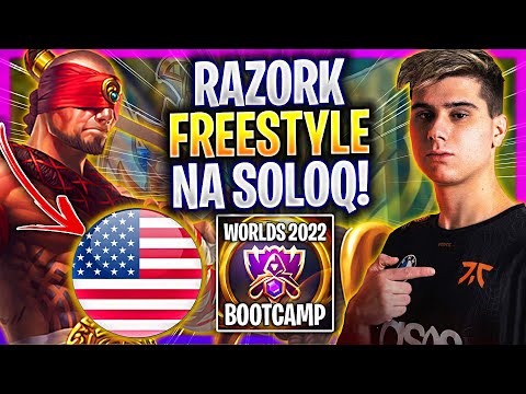 RAZORK HACE FREESTYLE CON LEE SIN EN NA! | FNC RAZORK WORLDS BOOTCAMP 2022 NA SoloQ!