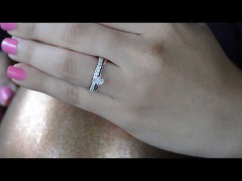 0.3 Ct. Common Prong Thirteen Stone Wedding Ring - TwoBirch TB-WR-0261-WG-F