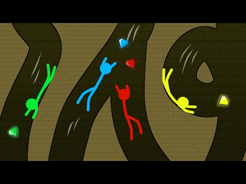 Red and Blue , Stickman Animation - (BEST MOMENTS COMPILATION)