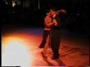  Javier Rodriguez  and  Geraldine Rojas  are  dancing  to  the  milonga  "  Flor de Monserat  "