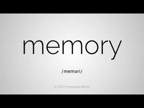 How To Pronounce Memory