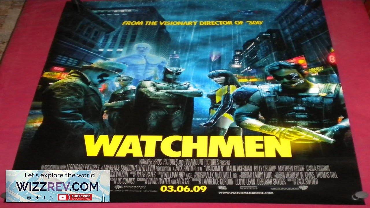 WATCHMEN Movie Poster 27x40 D S Malin Akerman Billy Crudup Matthew Goode