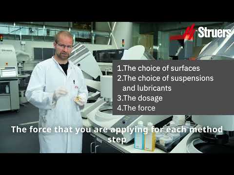 Avoid embedded abrasives in grinding/polishing