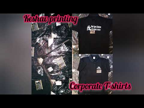 Corporate t-shirts with collar, half sleeves, printed