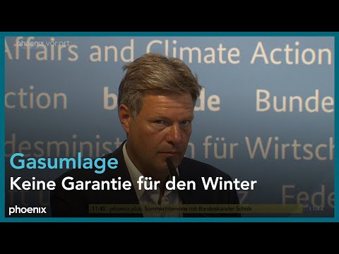 Gaskrise: Statement Bundeswirtschaftsminister Habeck zu Flüssiggas-Spezialschiffen