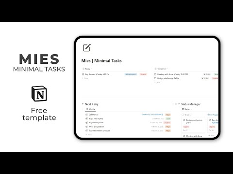 Mies: Minimal task manager | Prototion | Get Notion Template
