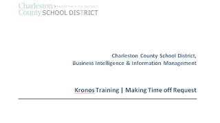 Kronos | Time off Requests