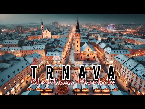 Trnava Christmas Markets 4K | Slovakia Walking Tour 2024