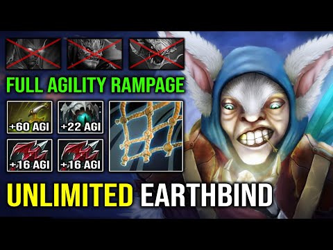 WTF Full Agility Meepo 1100 XPM Crazy Rampage Unlimited Earthbind Root 7.31 Dota 2