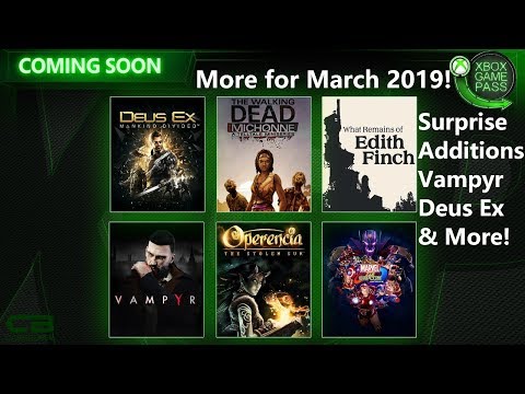 Surprise Xbox Game Pass Games Added in March 2019 - Vampyr, Deus Ex & More!
