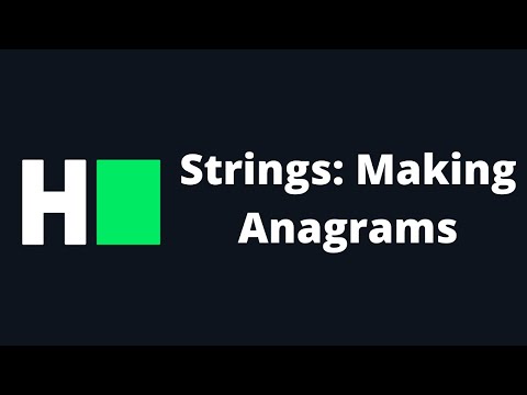 Hackerrank Strings Making Anagrams Problem Java Solution Arabic